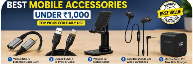 best mobile accessories under 1000 for daily use