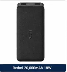 Redmi 20,000mAh Li-Polymer power bank with 18W fast charging