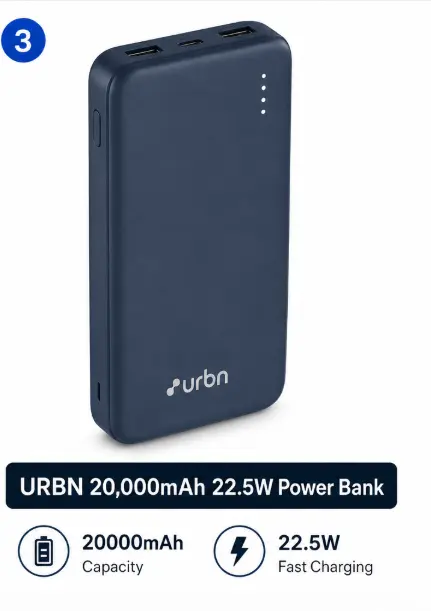 URBN 20000mAh 22.5W fast charging power bank