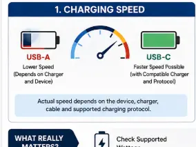 USB-A vs USB-C charging differences comparison