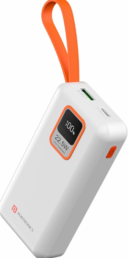 Fast charging power bank USB C PD ports close up