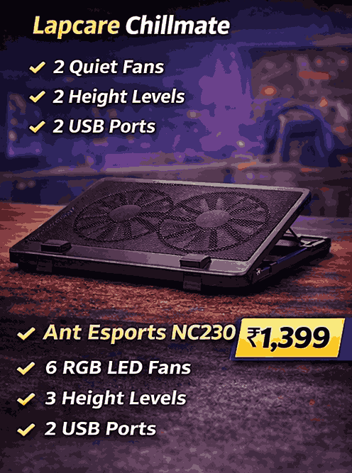 Lapcare Chillmate – Budget Laptop Cooling Pad Under 1500