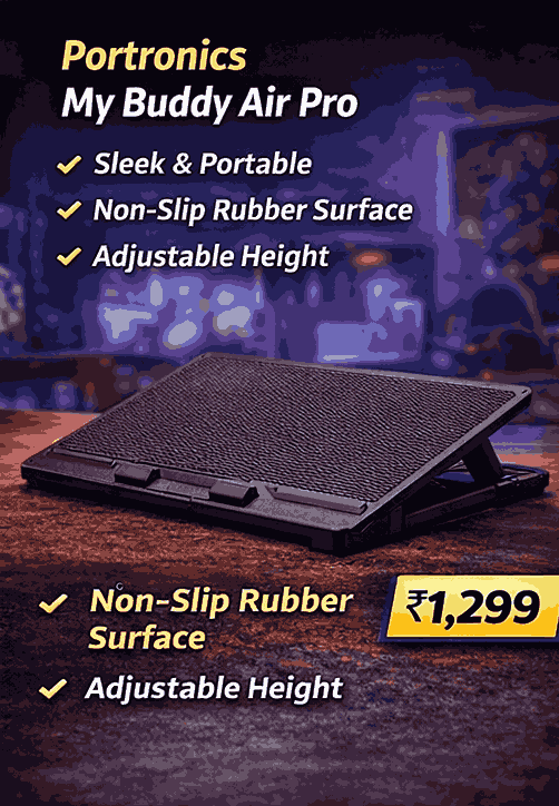 portonics laptop cooling pad