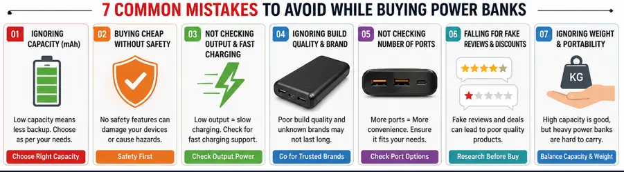 7 common mistakes to avoide when buying power banks