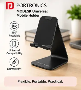 Portronics MODESK universal mobile holder stand for phone and tablet