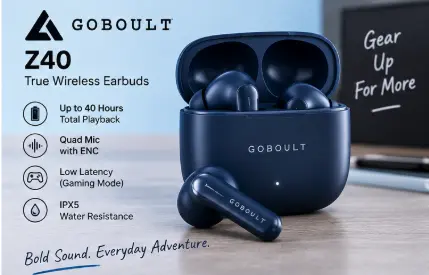 GOBOULT Z40 wireless earbuds with charging case