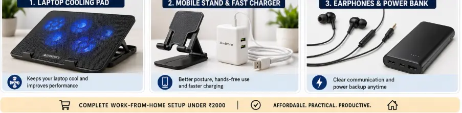 Best Work-From-Home Accessories Under ₹2000 comparison chart
