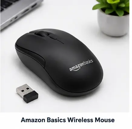 Amazon Basics Wireless Mouse for laptops and desktops – best Amazon Basics accessory in India