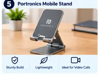 Portronics mobile stand for video calls and hands-free viewing
