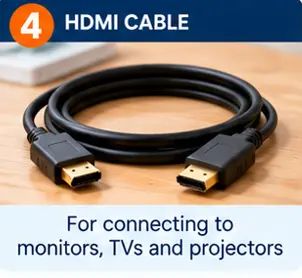 Amazon Basics HDMI cable for connecting a computer to a monitor or TV
