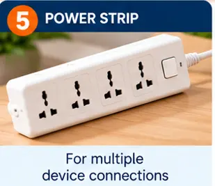 Amazon Basics power strip for connecting multiple devices