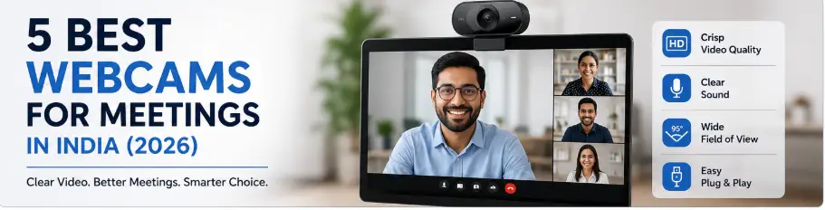 Best Webcam for Meetings in India (2026) – Top 5 webcams for Zoom, Microsoft Teams and Google Meet