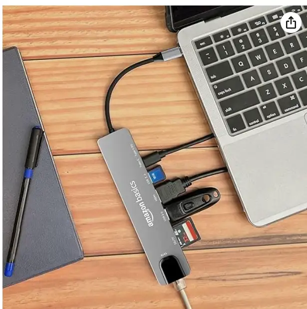Amazon Basics USB C hub multiport adapter for laptops India