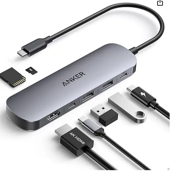 Anker USB C multi port hub for laptops India
