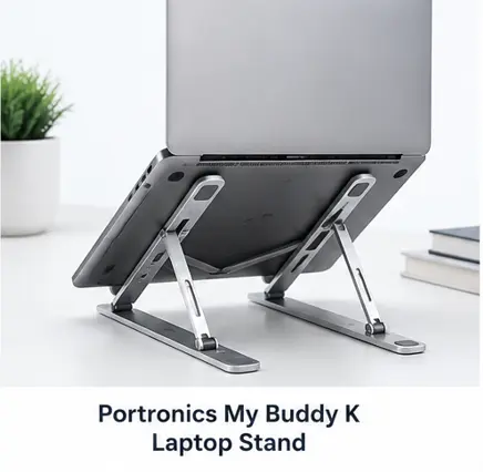 Portronics My Buddy K11 adjustable laptop stand for ergonomic working and better airflow