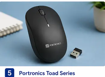 Portronics Toad Series Wireless Mouse with ergonomic design for everyday productivity and travel