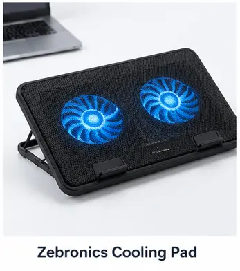 Zebronics NS100 USB laptop cooling pad with silent cooling fan for gaming and office use