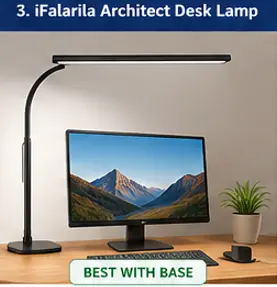 iFalarila Architect Desk Lamp with monitor and desk setup