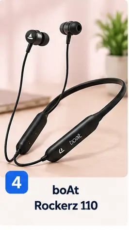 boAt Rockerz 110 wireless neckband with 40-hour playback and 10mm drivers