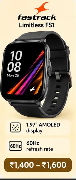 Fastrack Limitless FS1 smartwatch with 1.97-inch AMOLED display and 60Hz refresh rate